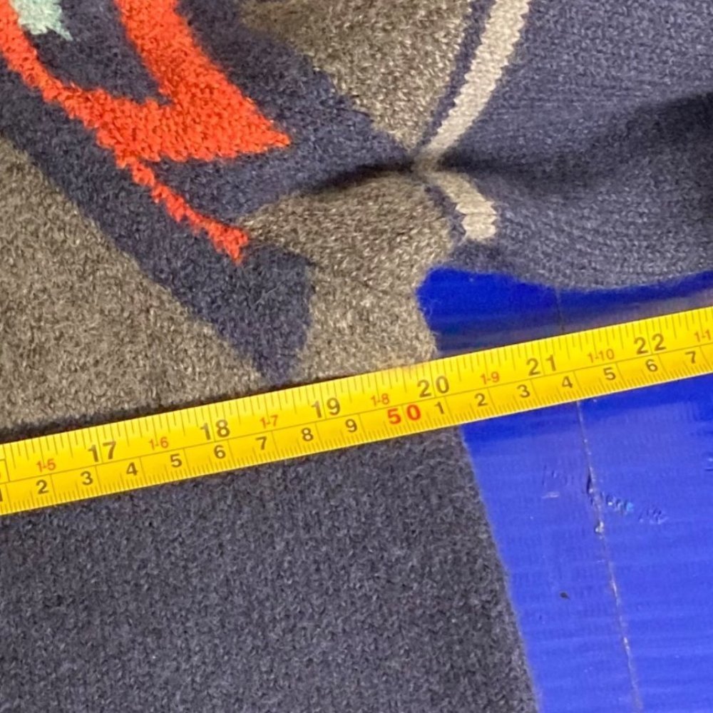 Goodfellow & Co Men Medium‎ Blue Orange Zig Zag Xavier Pullover Sweater Hoodie - Picture 6 of 8